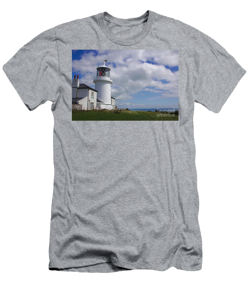 Tenby T-Shirt featuring the photograph Caldey Island Lighthouse by Jeremy Hayden