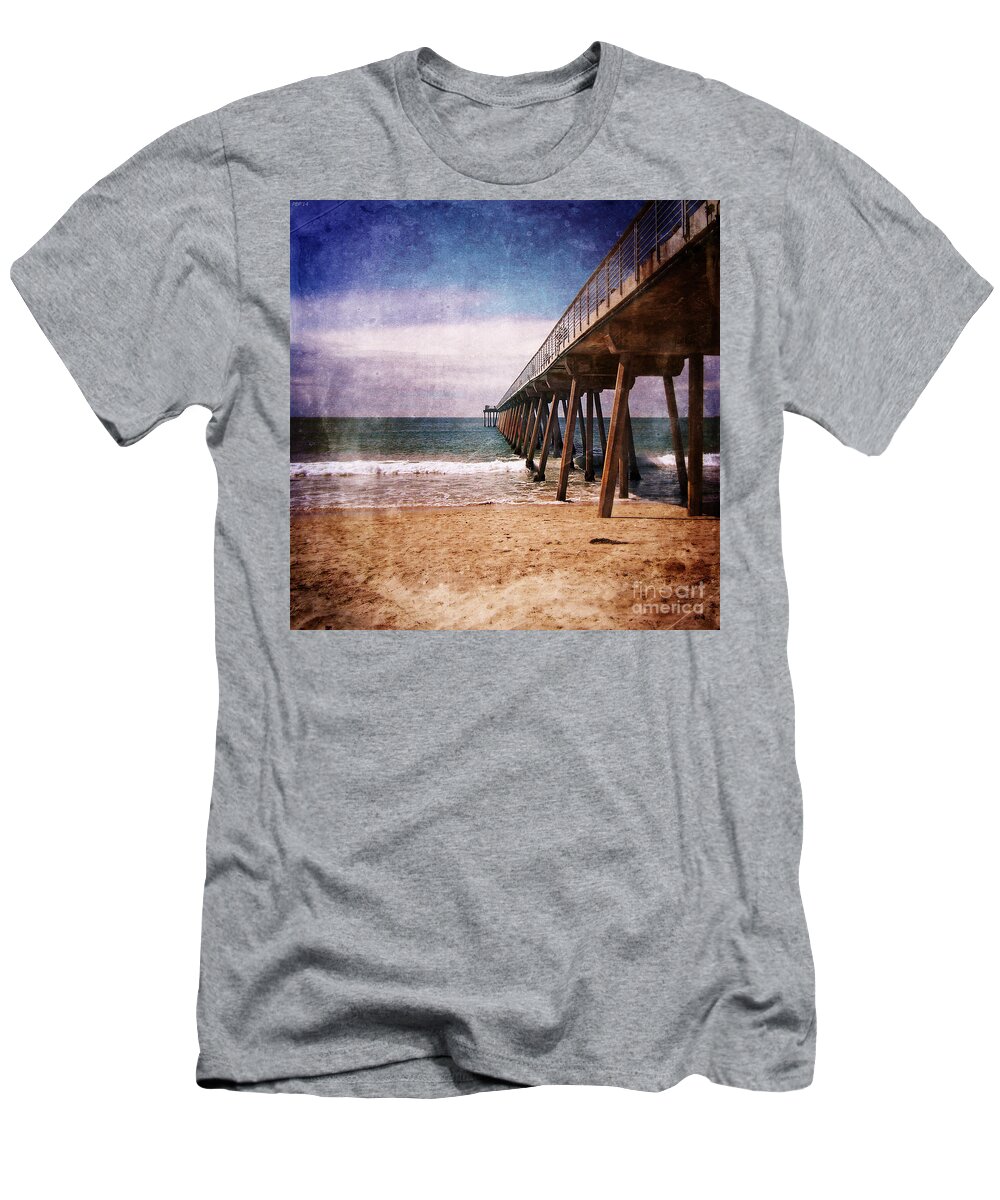 California T-Shirt featuring the photograph California Pacific Ocean Pier by Phil Perkins