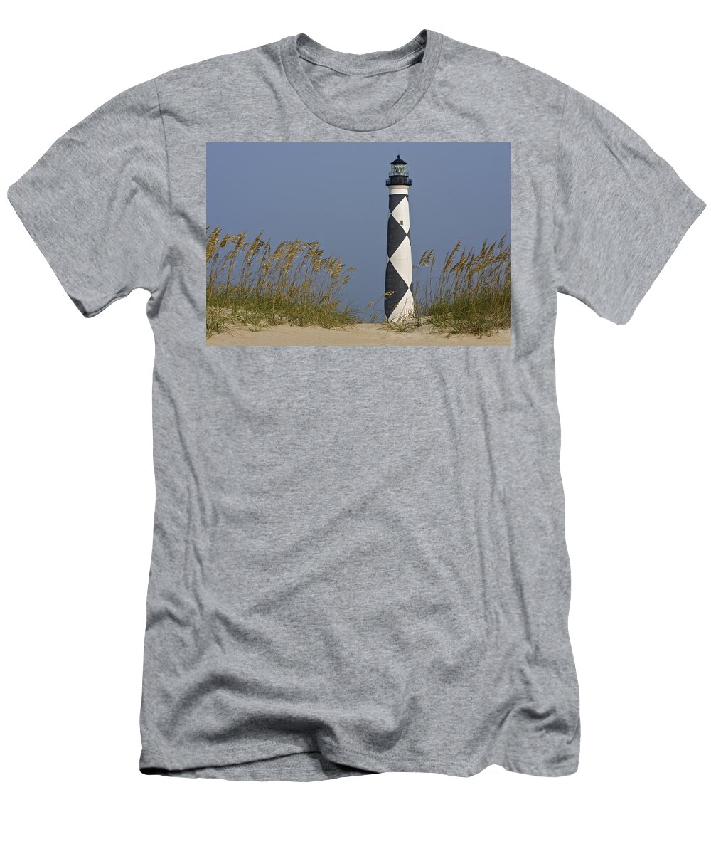 R.d. Decker T-Shirt featuring the photograph Cape Lookout Lighthouse by Bob Decker