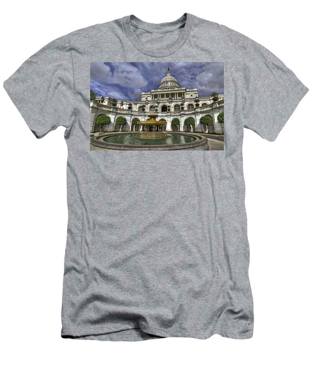 Washington T-Shirt featuring the photograph Capitol Fountain by Tim Stanley