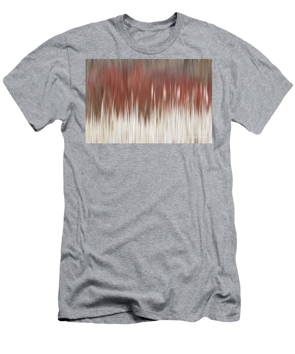 Abstract T-Shirt featuring the photograph Cattails and Dogwood by Barbara McMahon