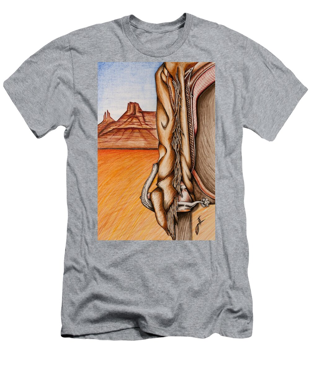 Desert T-Shirt featuring the mixed media Chaps by Kem Himelright