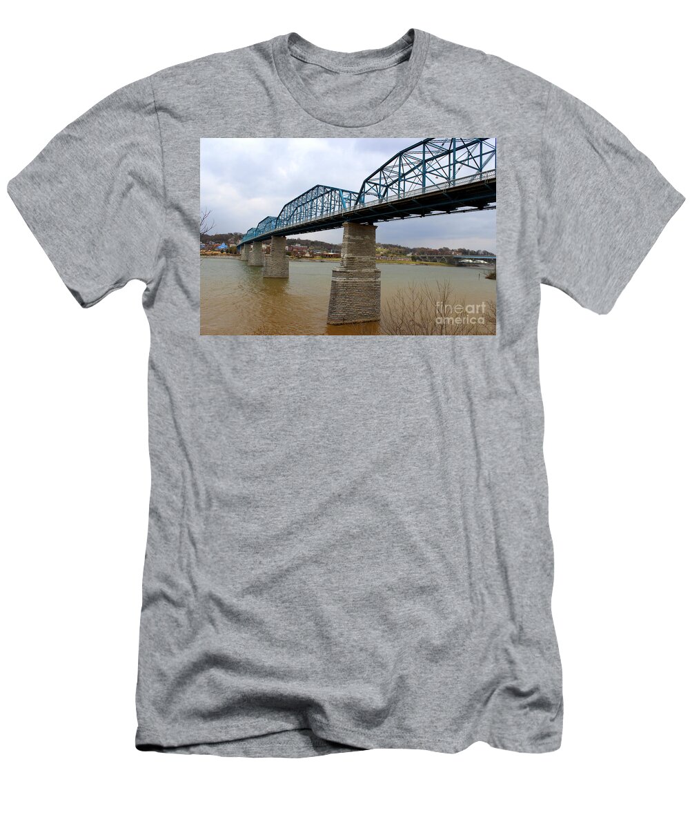 Chattanooga Longest Walking Bridge T-Shirt featuring the photograph Chattanooga Longest Walking Bridge by Kathy White