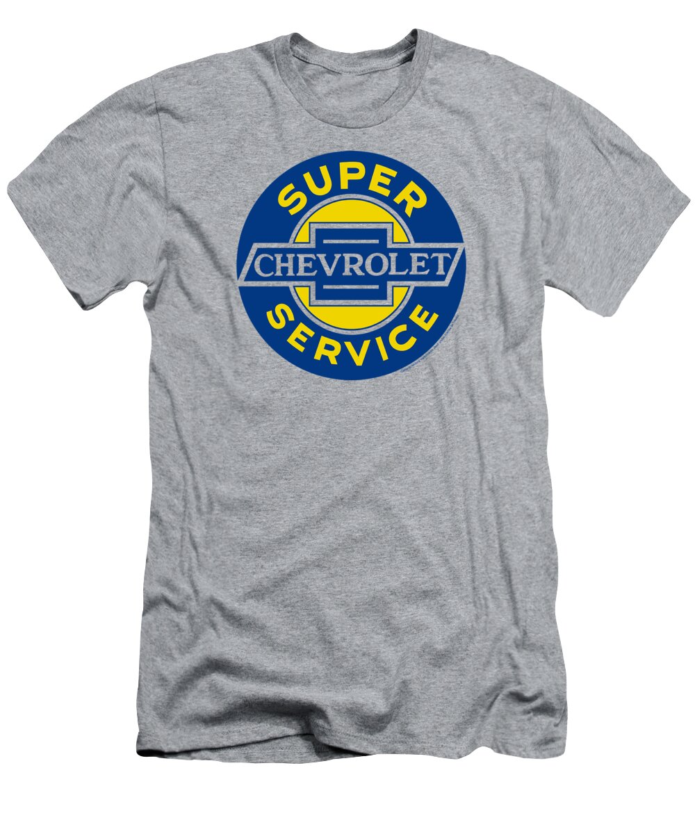  T-Shirt featuring the digital art Chevrolet - Chevy Super Service by Brand A