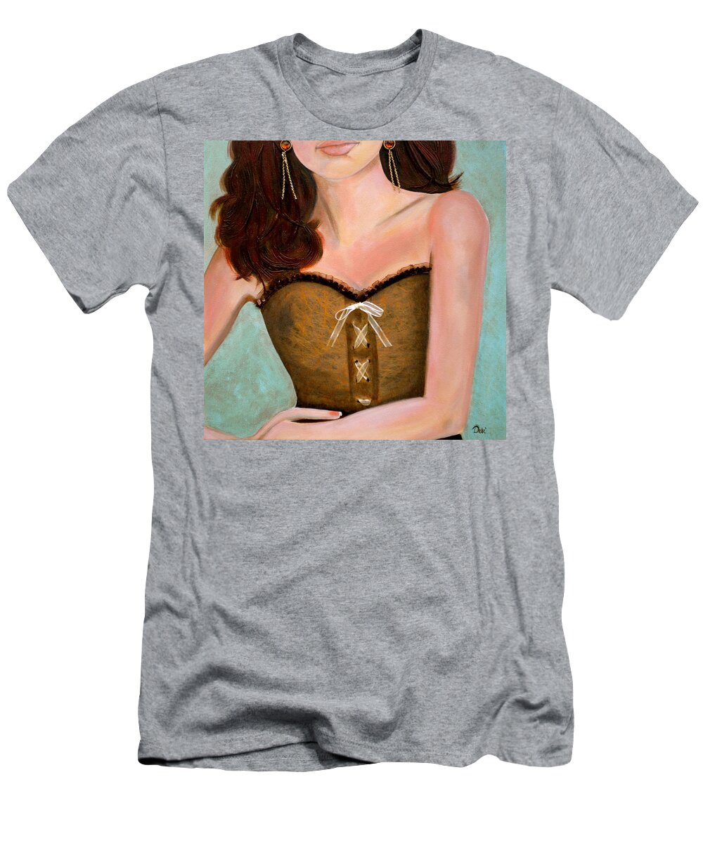 Chocolate Romance T-Shirt featuring the painting Chocolate Romance by Debi Starr