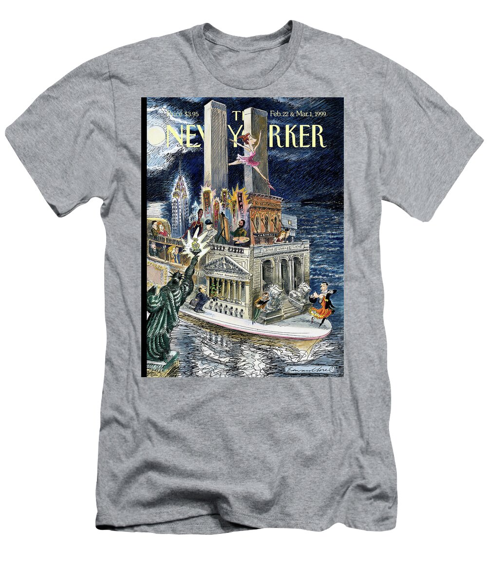 City Of Dreams T-Shirt featuring the painting City Of Dreams by Edward Sorel