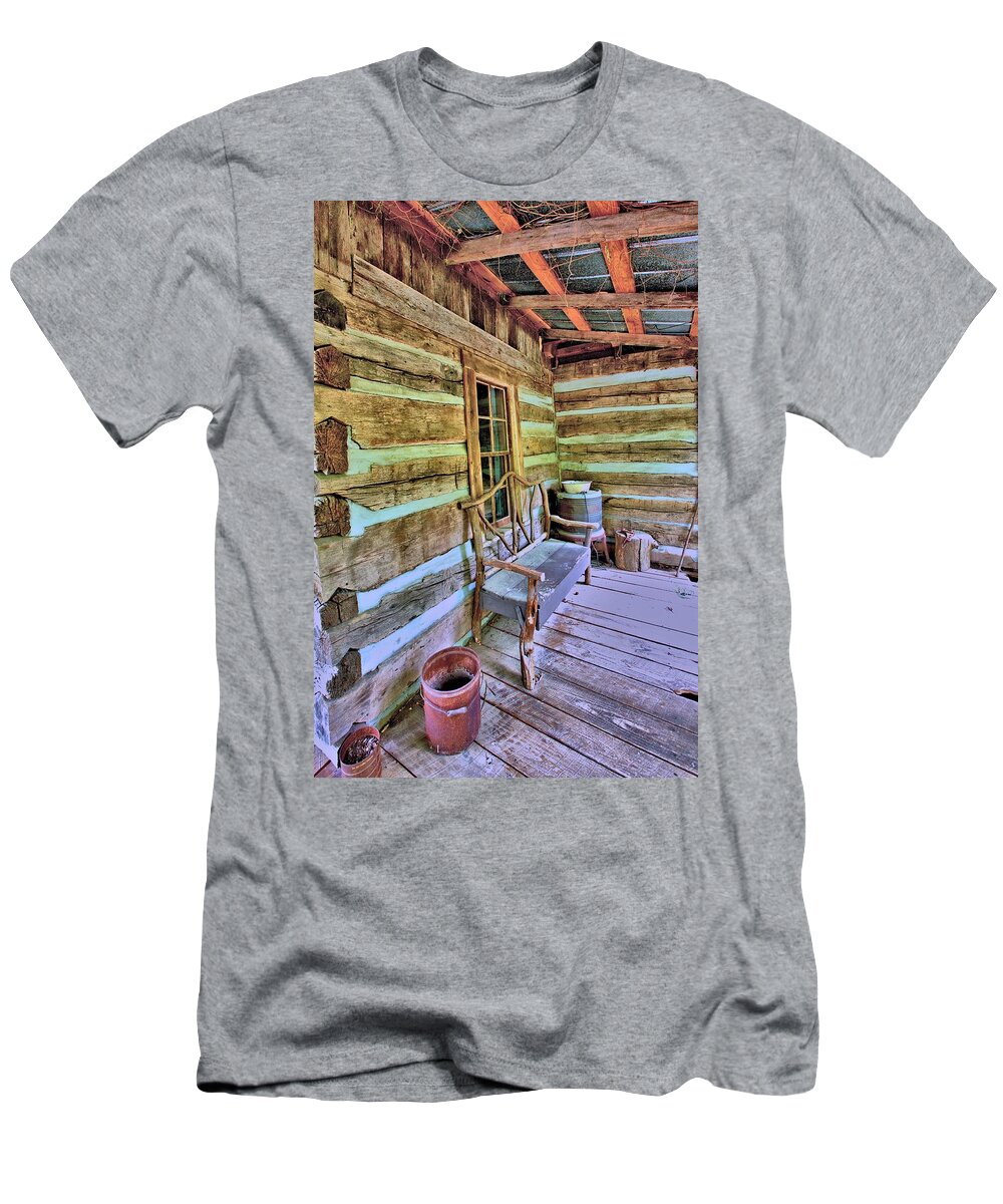 8674 T-Shirt featuring the photograph Colonial Front Porch Basics by Gordon Elwell