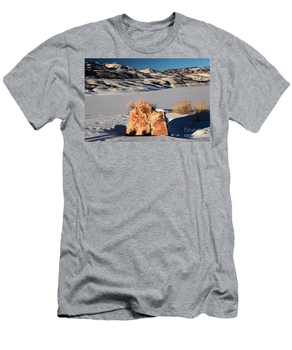 Blue Mesa Reservoir T-Shirt featuring the photograph Colorado Glow by Adam Jewell