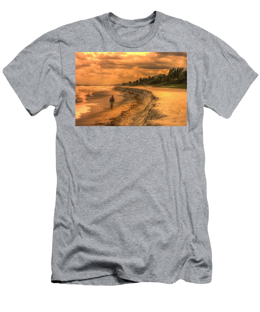 Beach T-Shirt featuring the photograph Soul search by Dennis Baswell