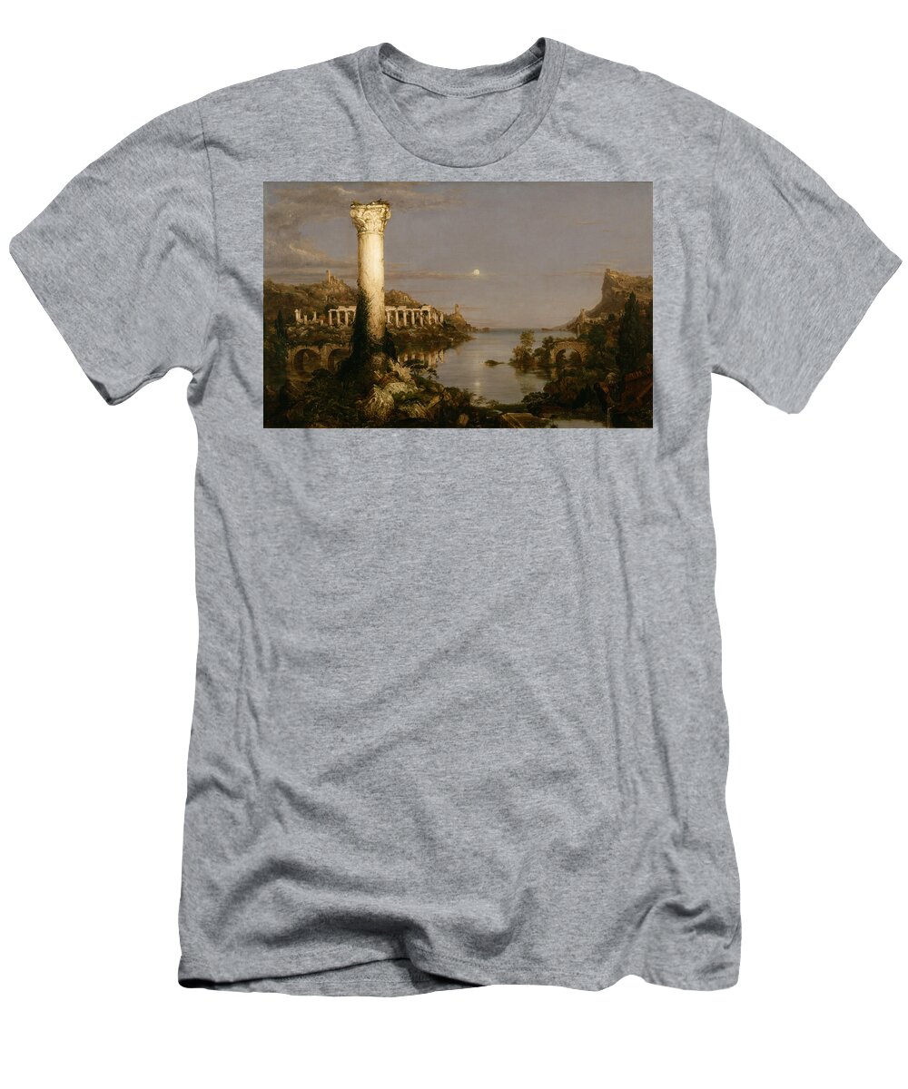 Thomas Cole T-Shirt featuring the painting Course of Empire Desolation by Thomas Cole