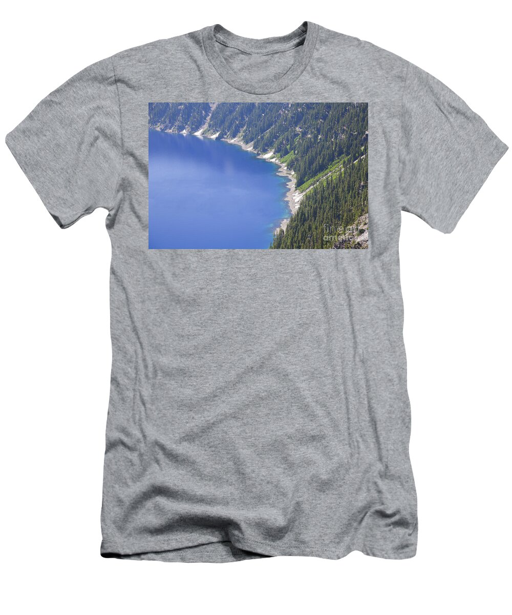 Nature T-Shirt featuring the photograph Crater Lake And Fir Lined Slopes by Ellen Thane
