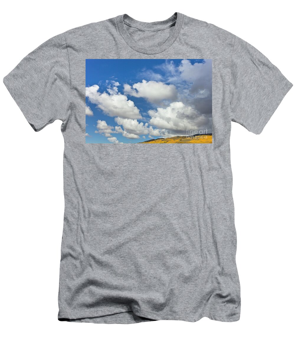 00559138 T-Shirt featuring the photograph Cumulus Clouds And Aspens by Yva Momatiuk John Eastcott