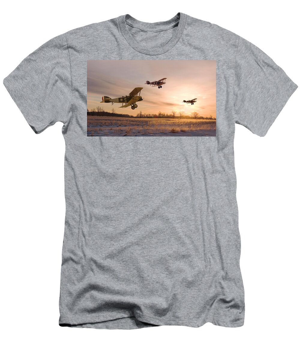 Aircraft T-Shirt featuring the digital art Dawn Patrol by Pat Speirs