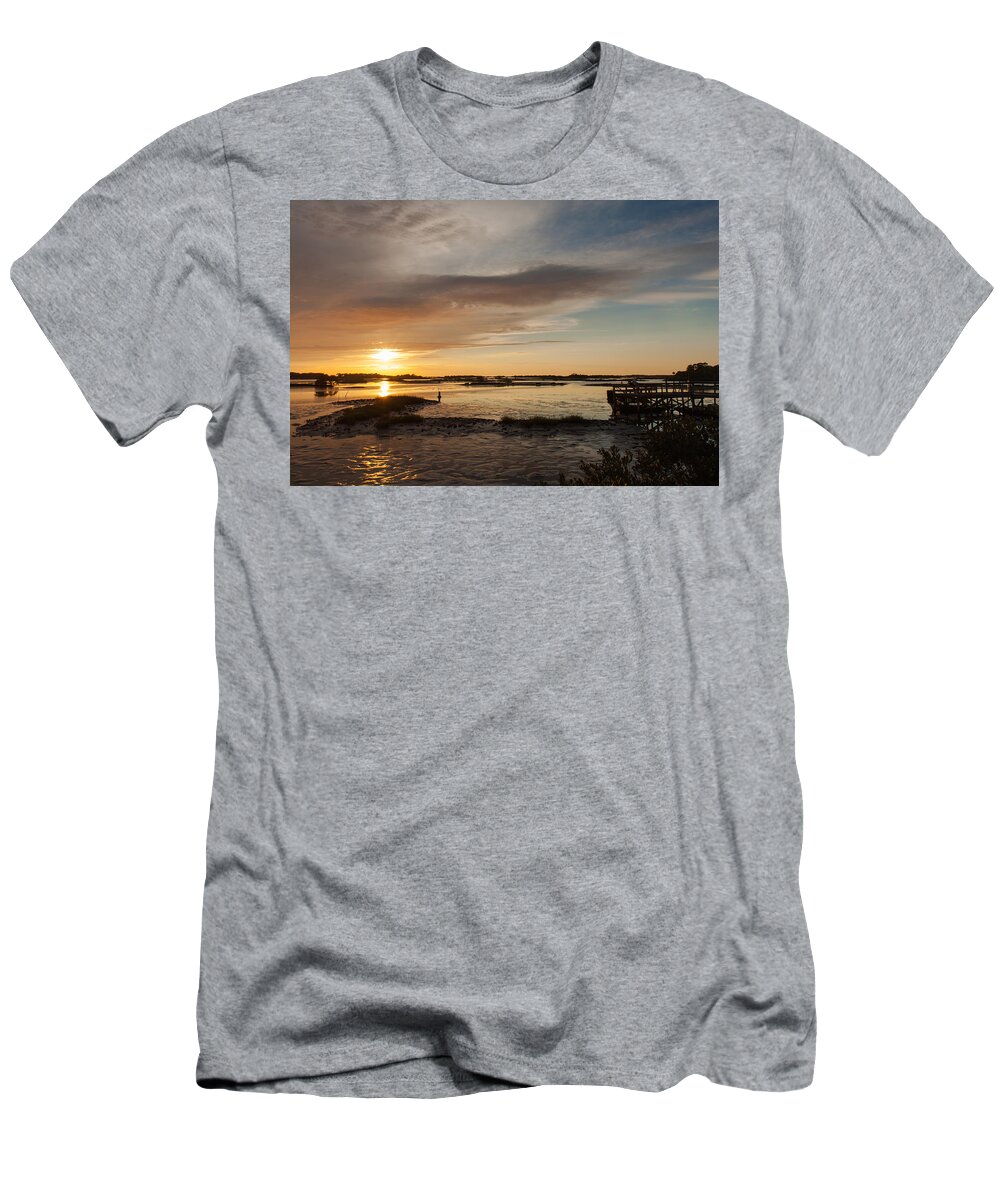 Cedar Key T-Shirt featuring the photograph Days End by John M Bailey