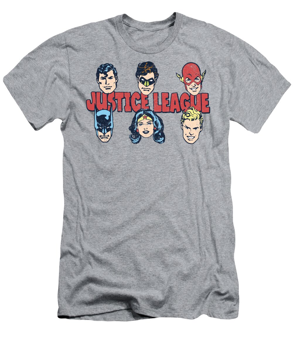  T-Shirt featuring the digital art Dc - Justice Lineup by Brand A