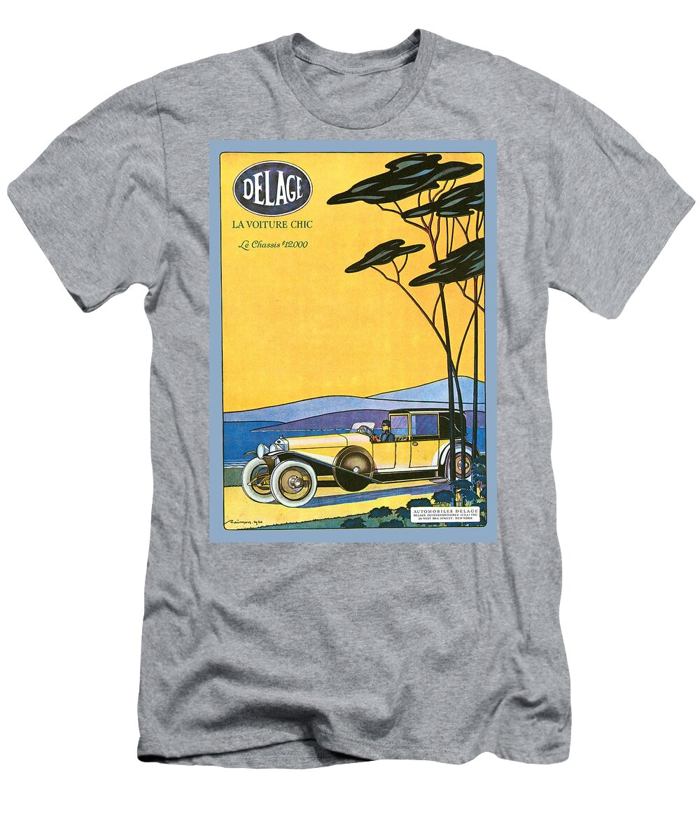 Delage T-Shirt featuring the photograph Delage by Vintage Automobile Ads and Posters