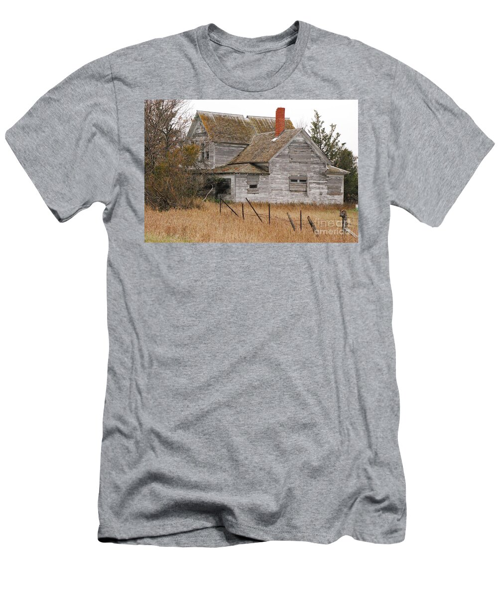 Mary Carol Story T-Shirt featuring the photograph Deserted House by Mary Carol Story