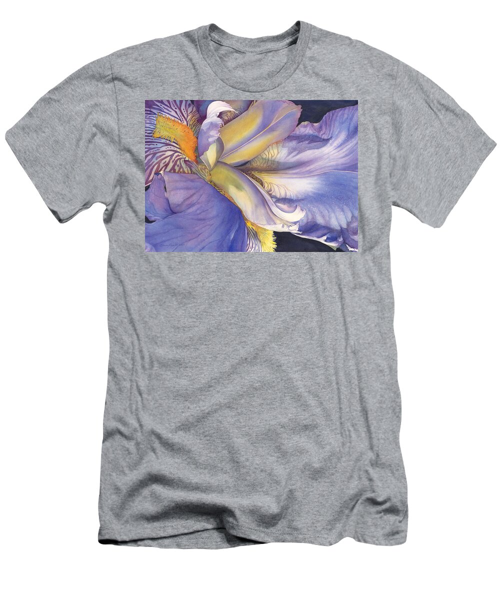 Iris T-Shirt featuring the painting Diva Divine by Sandy Haight