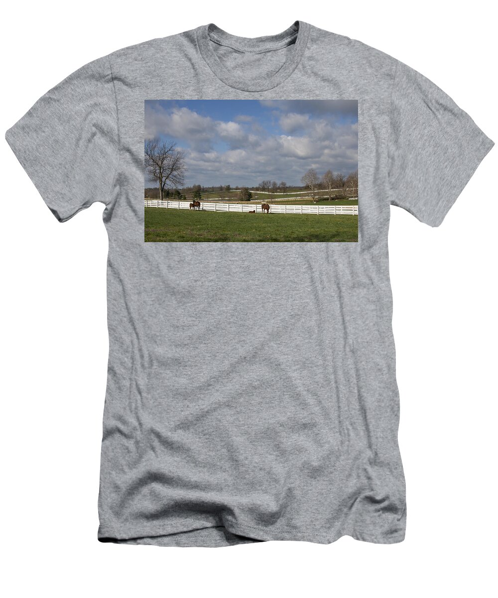 Animal T-Shirt featuring the photograph Donamire Farm by Jack R Perry