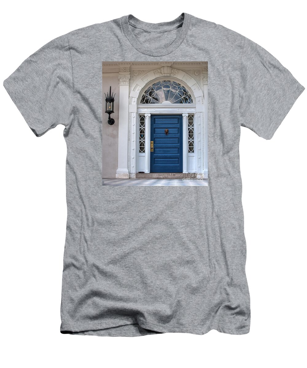Door T-Shirt featuring the photograph Historic Blue Door by Dale Powell