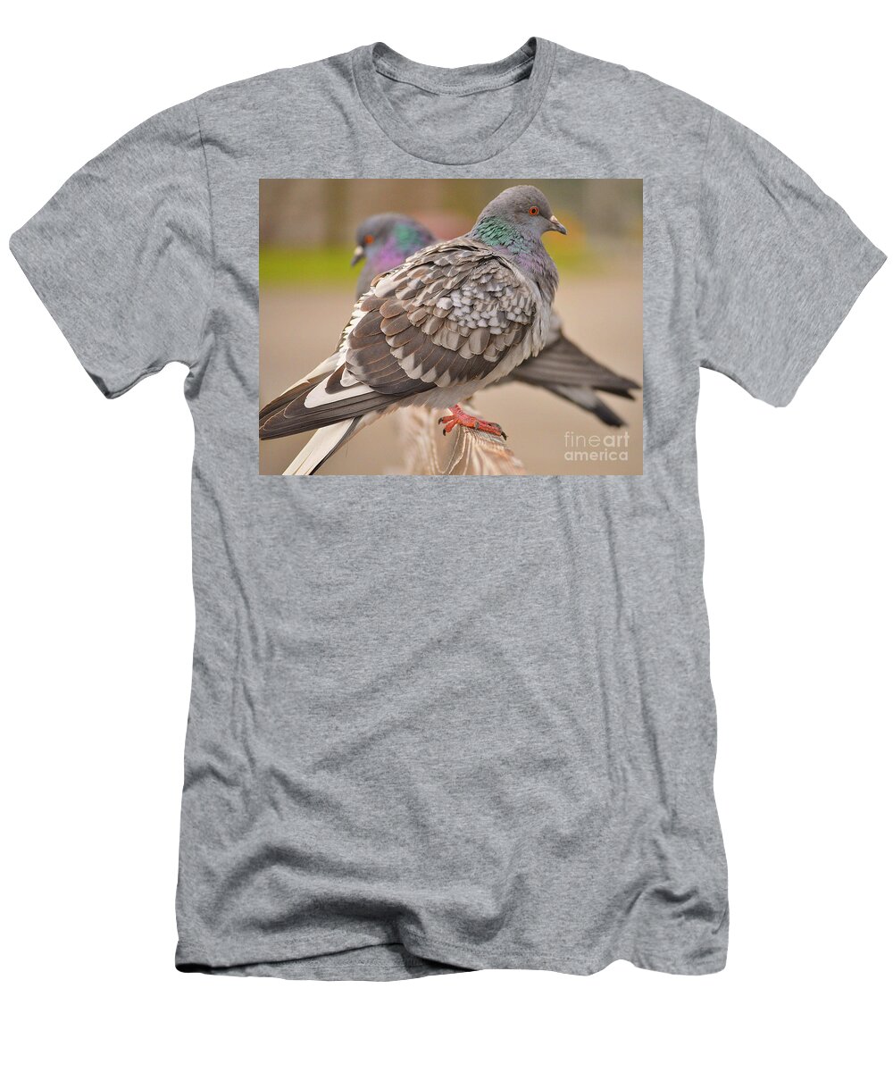 Birds T-Shirt featuring the photograph Double Freeminded by Felicia Tica