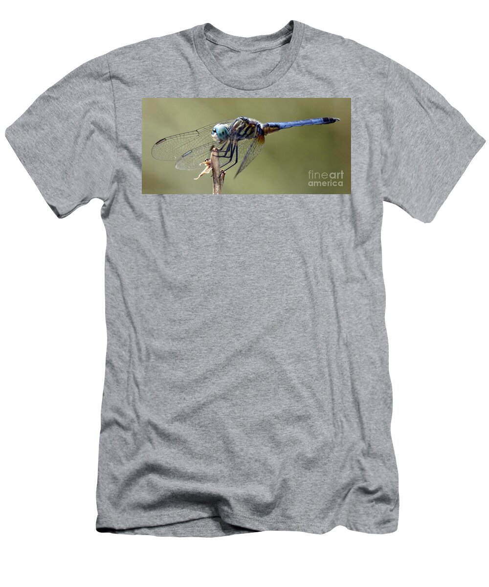 Dragonfly T-Shirt featuring the photograph Dragonfly Smile by Lilliana Mendez