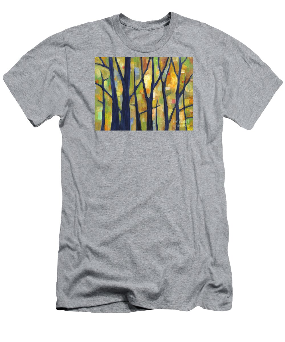Dreaming T-Shirt featuring the painting Dreaming Trees 2 by Hailey E Herrera