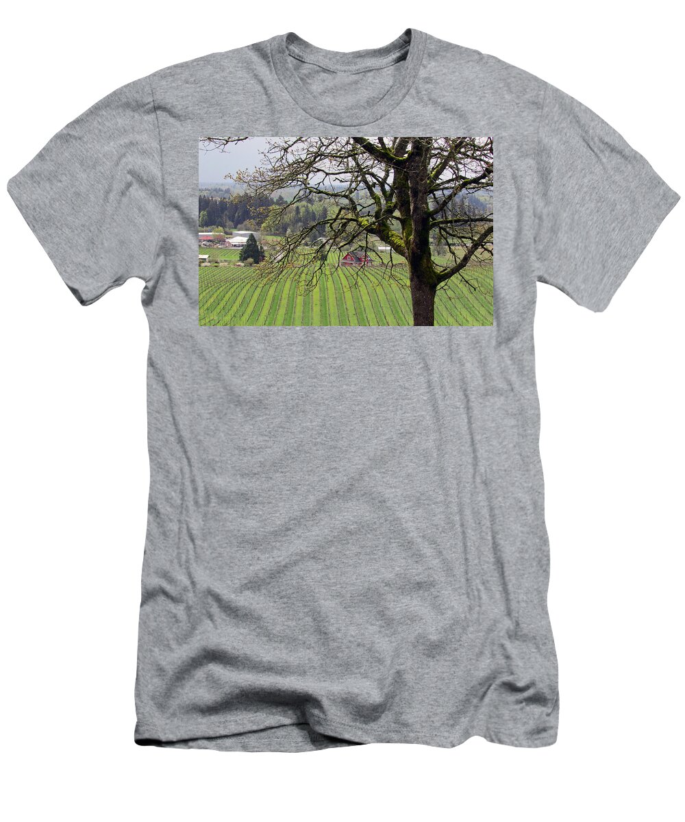 Dundee Hills T-Shirt featuring the photograph Dundee Hills Wine Country by Elizabeth Rose