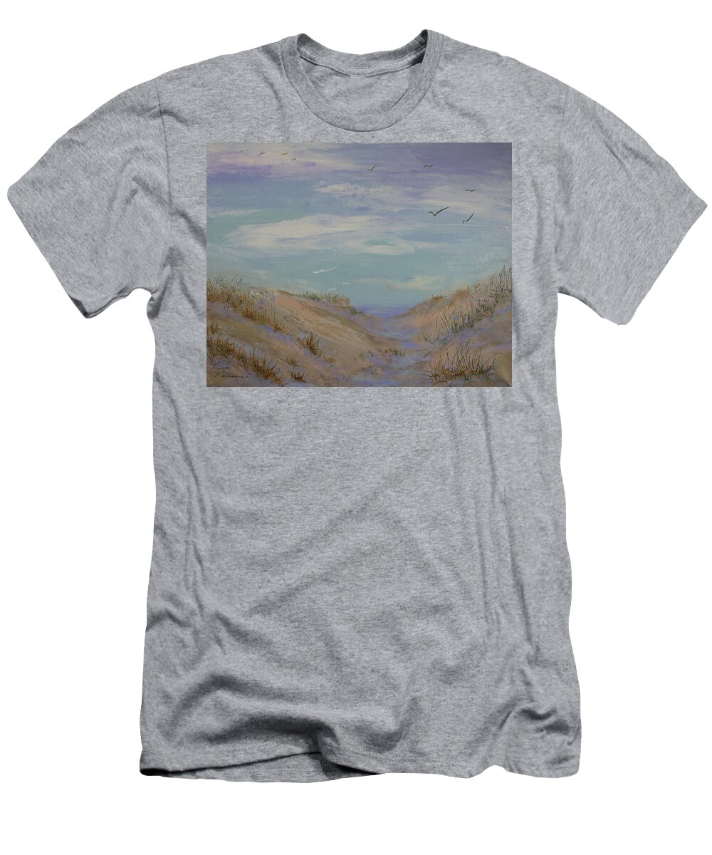 Sand Dunes T-Shirt featuring the painting Dune by Ruth Kamenev