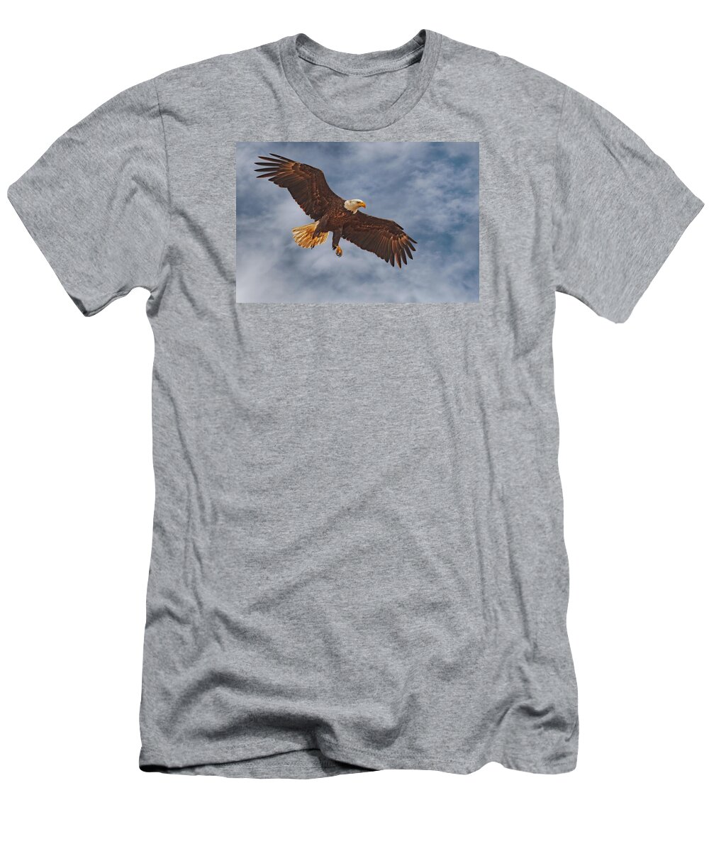 Bald Eagle T-Shirt featuring the photograph Eagle In the Sky by Beth Sargent