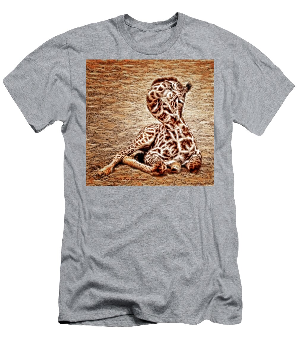 Zoo T-Shirt featuring the photograph Elegant Infant by Lucy VanSwearingen