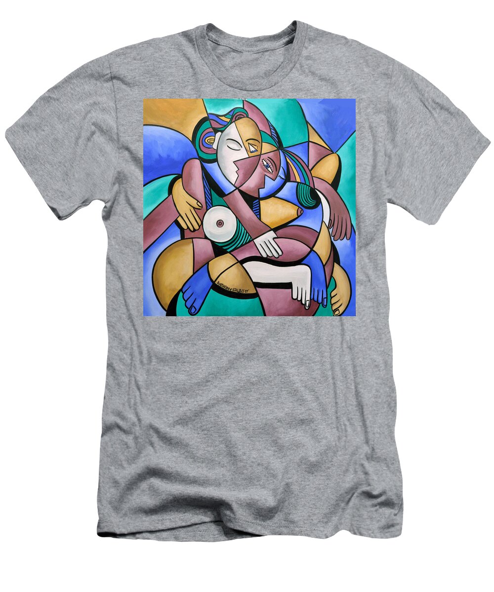 Endless Love T-Shirt featuring the painting Endless Love by Anthony Falbo