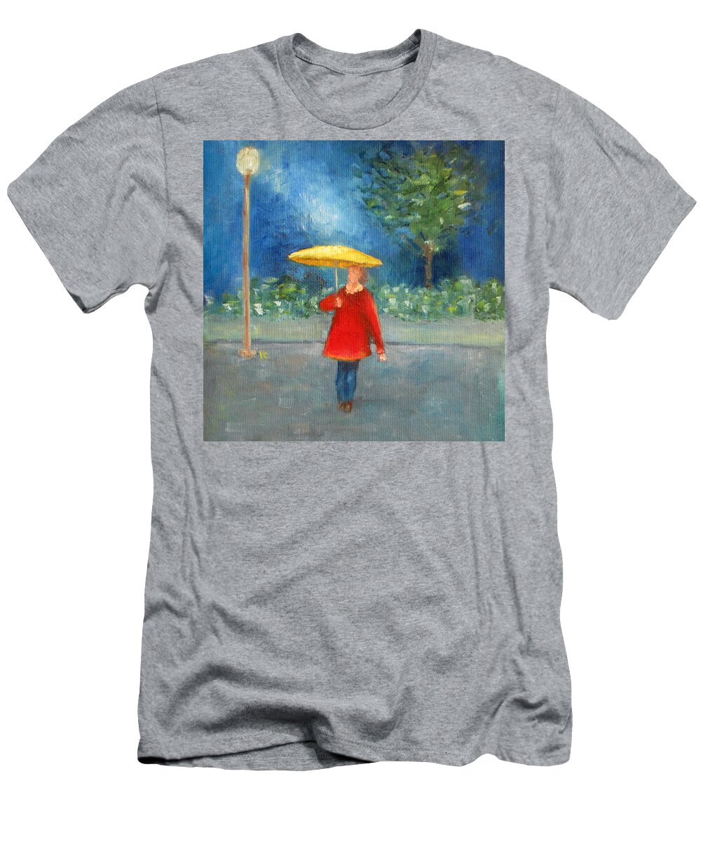 Girl T-Shirt featuring the painting Evening Rain by Patricia Cleasby