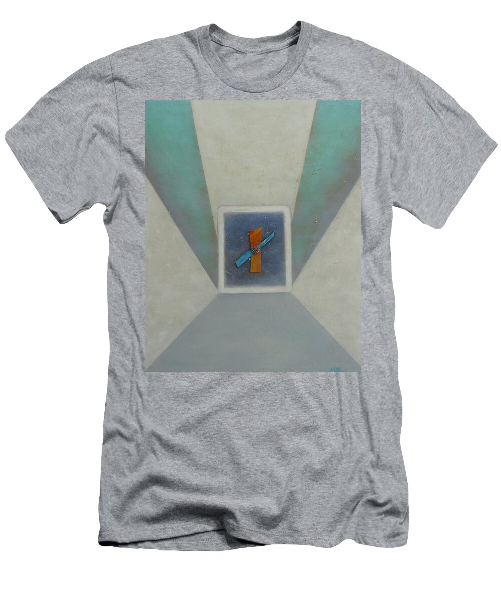 Abstract T-Shirt featuring the painting Exploration b by Mary Ann Leitch