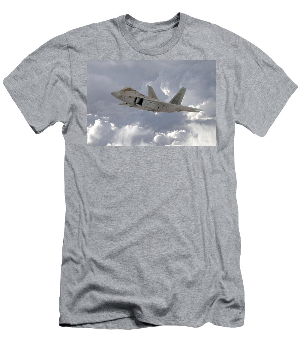 F22 Raptor T-Shirt featuring the digital art F-22 Raptor by Airpower Art