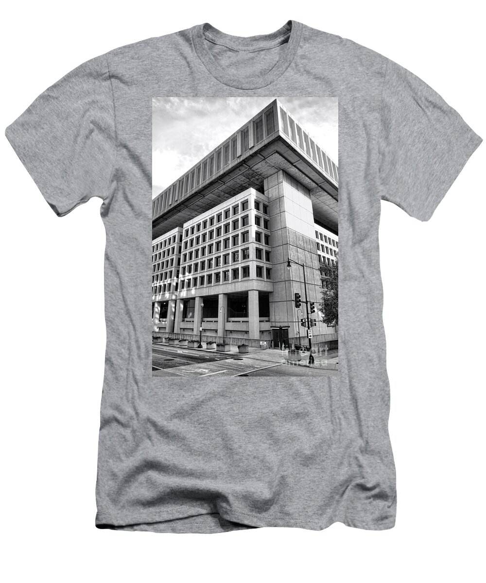 Fbi T-Shirt featuring the photograph FBI Building Rear View by Olivier Le Queinec