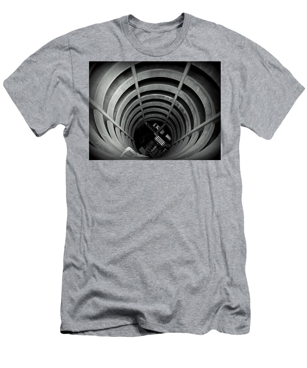 Skompski T-Shirt featuring the photograph Fear of Height - Black and White by Joseph Skompski
