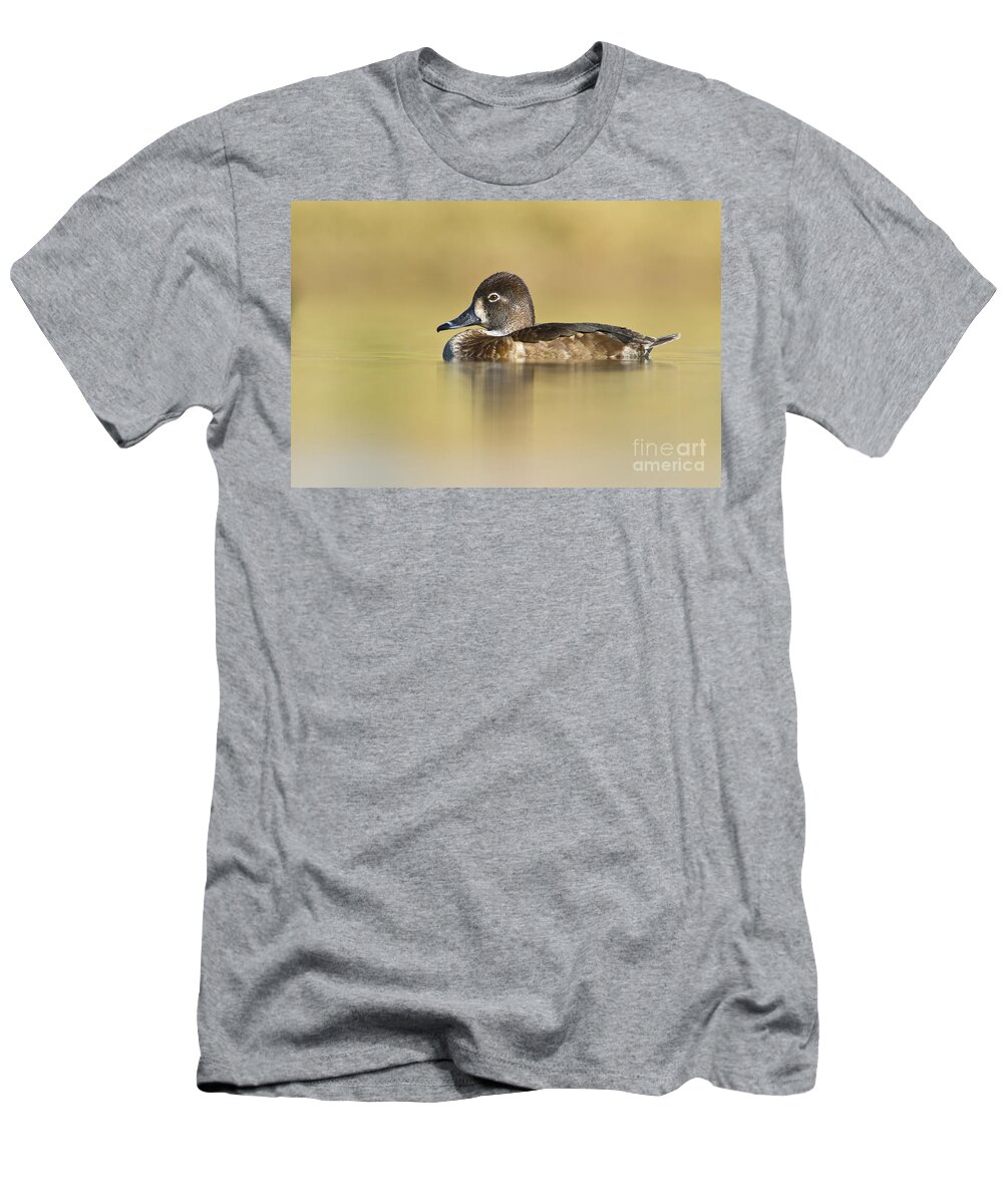 Duck T-Shirt featuring the photograph Female Ring necked duck by Bryan Keil