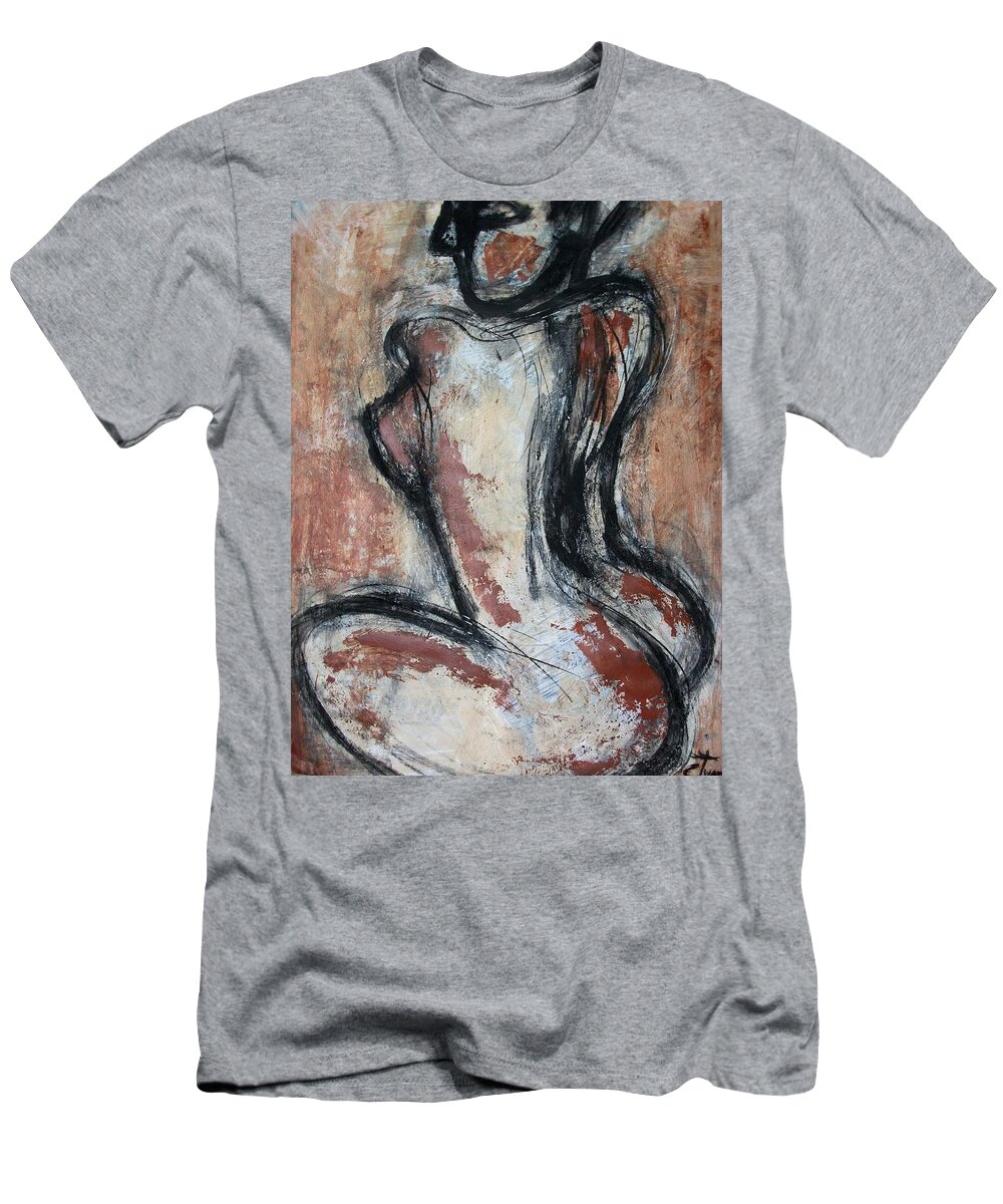 Original T-Shirt featuring the painting Figure 4 - Nudes Gallery by Carmen Tyrrell