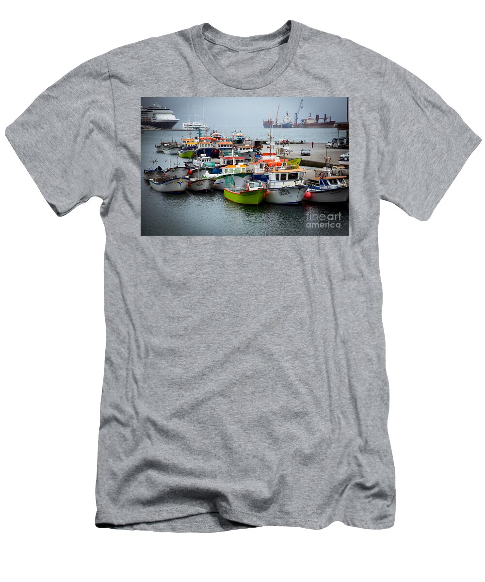 Fishing Fleet T-Shirt featuring the photograph Fishing Fleet of the Azores by Rene Triay FineArt Photos