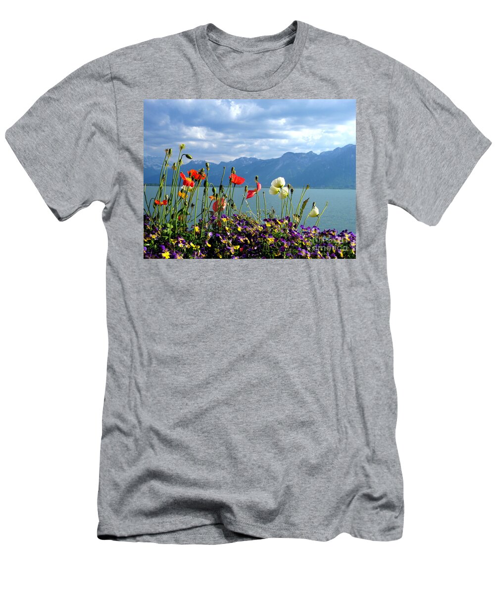 Alps T-Shirt featuring the photograph Floral Coast by Amanda Mohler