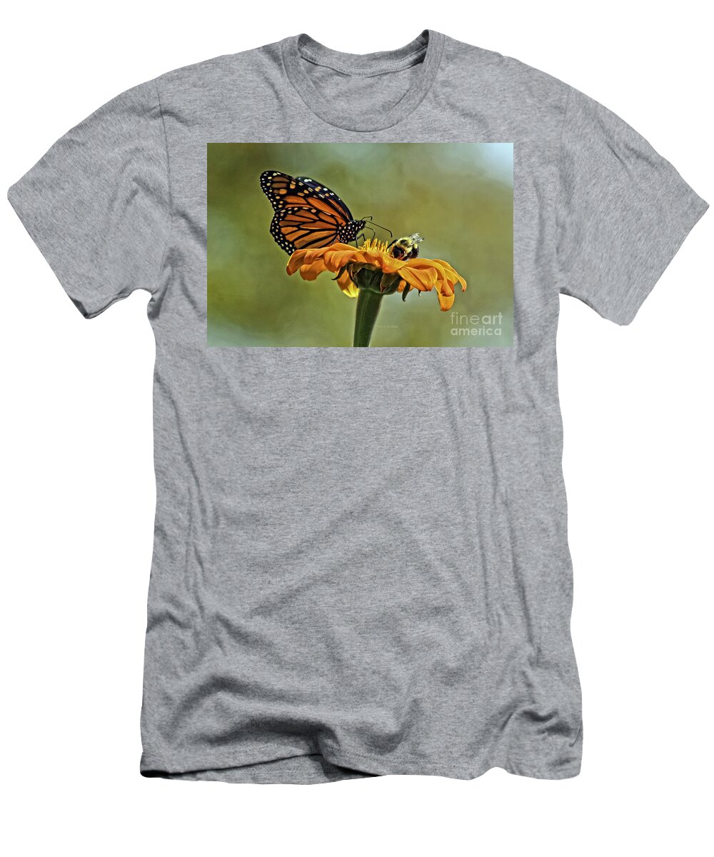 Mexican Sunflower T-Shirt featuring the photograph Flower Duet by Jan Killian