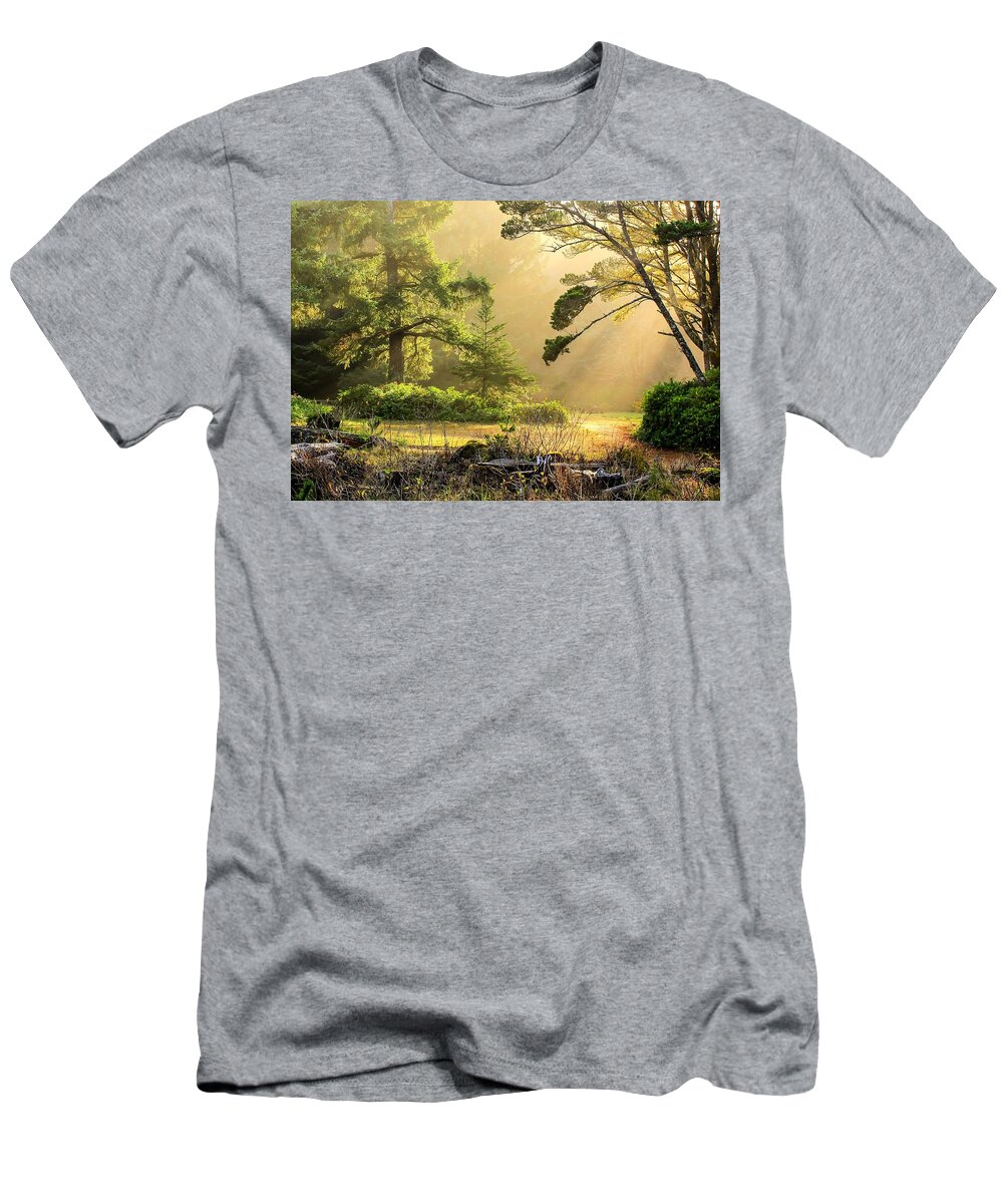 Landscape T-Shirt featuring the photograph Fog at Fogarty 0004 by Kristina Rinell