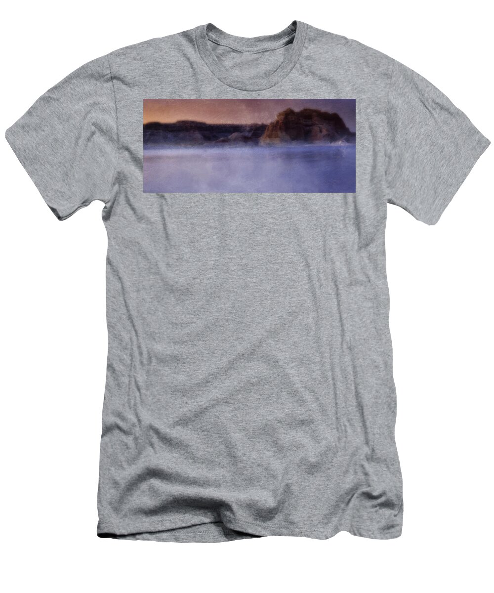 Lake Powell T-Shirt featuring the photograph Fog over Lake Powell by Ellen Heaverlo