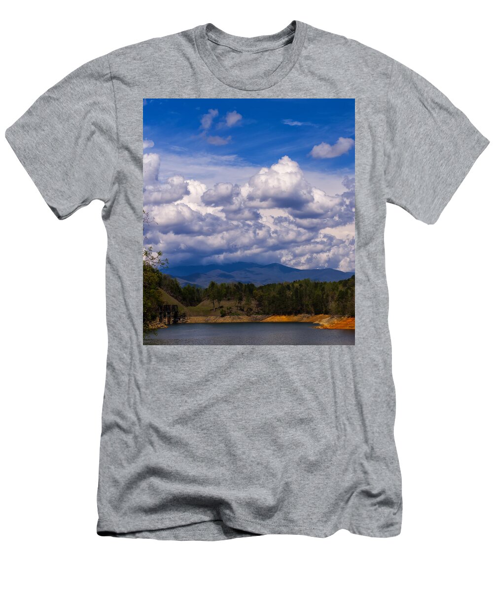 North Carolina T-Shirt featuring the photograph Fontana lake storm 2 by Flees Photos