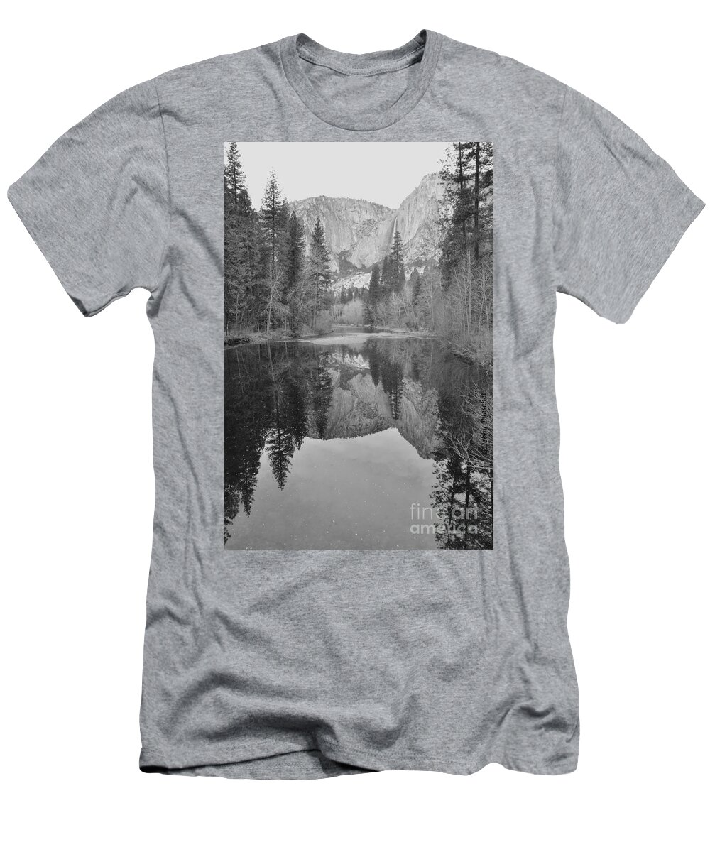 Black And White T-Shirt featuring the photograph Footsteps of Ansel Adams by Debby Pueschel