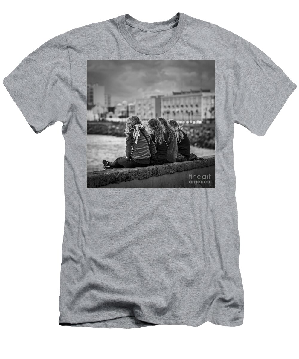 Andalucia T-Shirt featuring the photograph Foreign Students Cadiz Spain by Pablo Avanzini