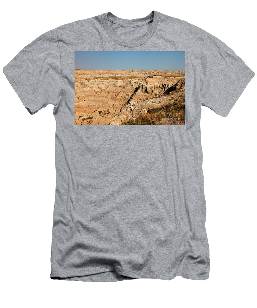 Afternoon T-Shirt featuring the photograph Fossil Exhibit Trail Badlands National Park by Fred Stearns