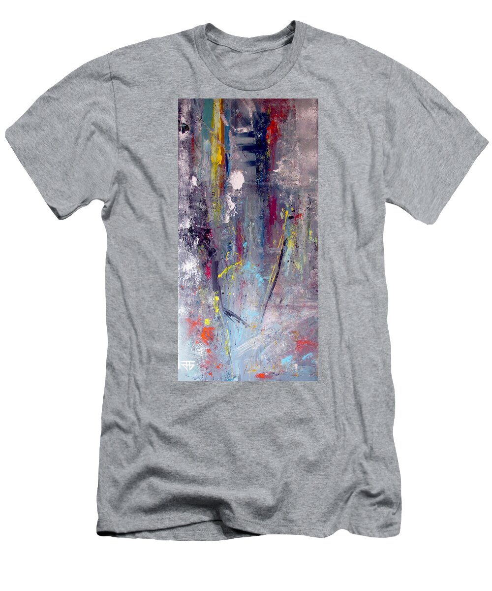 Abstract T-Shirt featuring the painting Fourth Of July by John Gholson