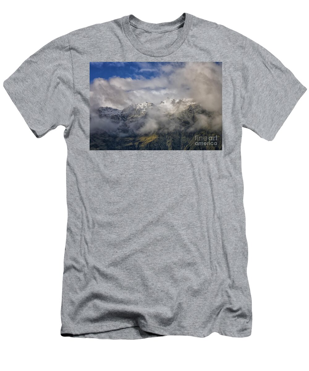 Blue T-Shirt featuring the photograph Franz Josef Glacier in New Zealand by Patricia Hofmeester